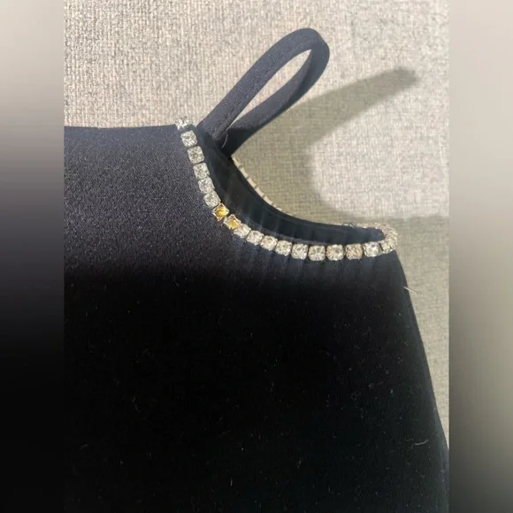 Zara Rhinestone Mini Skirt - Size XS - Black - Picture 8 of 9